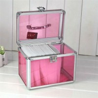 High quality portable transparent 120CD DVD storage case