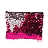 Novelty Reversible Sequin Neoprene Makeup Bag Case Beauty Cosmetic Pouch