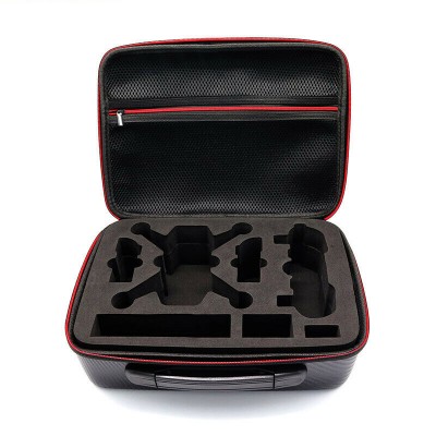 Hard customized logo leather zipper simple eva tool case for drone insert foam