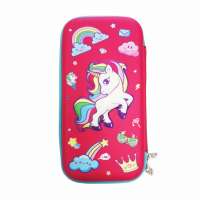 Hot selling Kids EVA hard shell Unicorn Pencil Case Stationery with 3D design